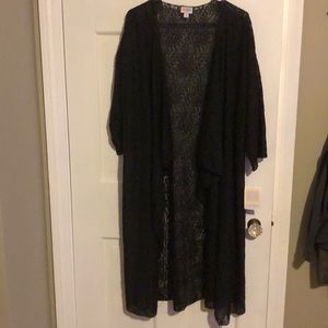 Large Lula Roe Black Lace Shirley